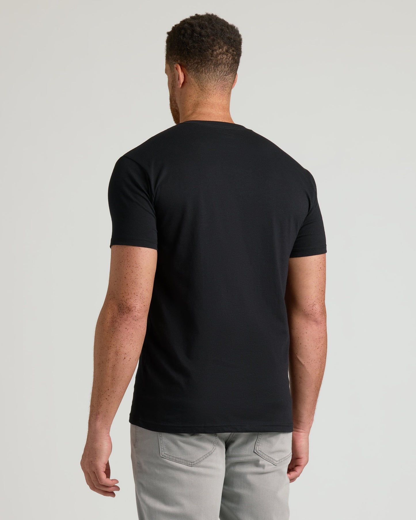 Black Tall Short Sleeve Classic V-Neck
