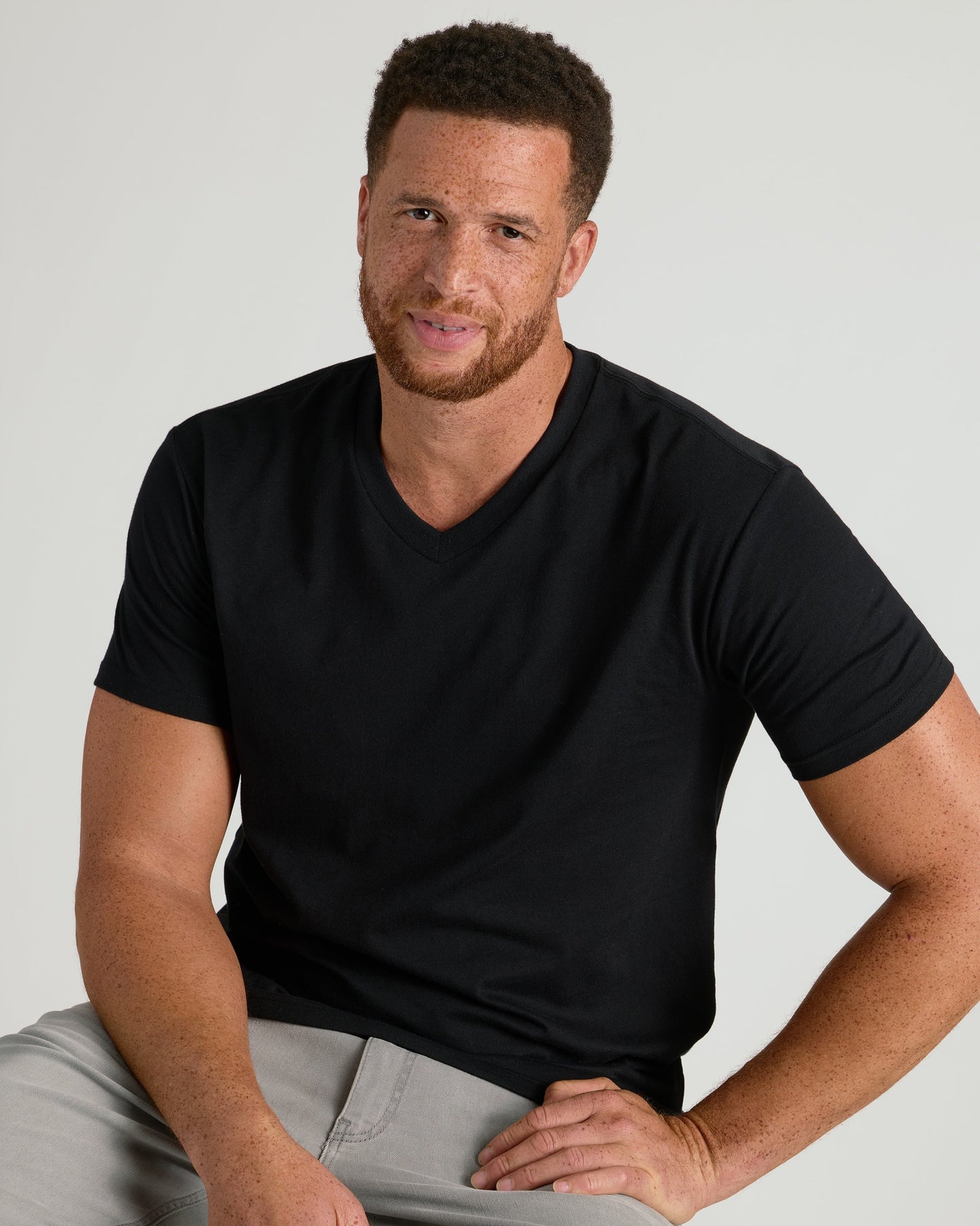 Black Classic Tall V-Neck 10-Pack