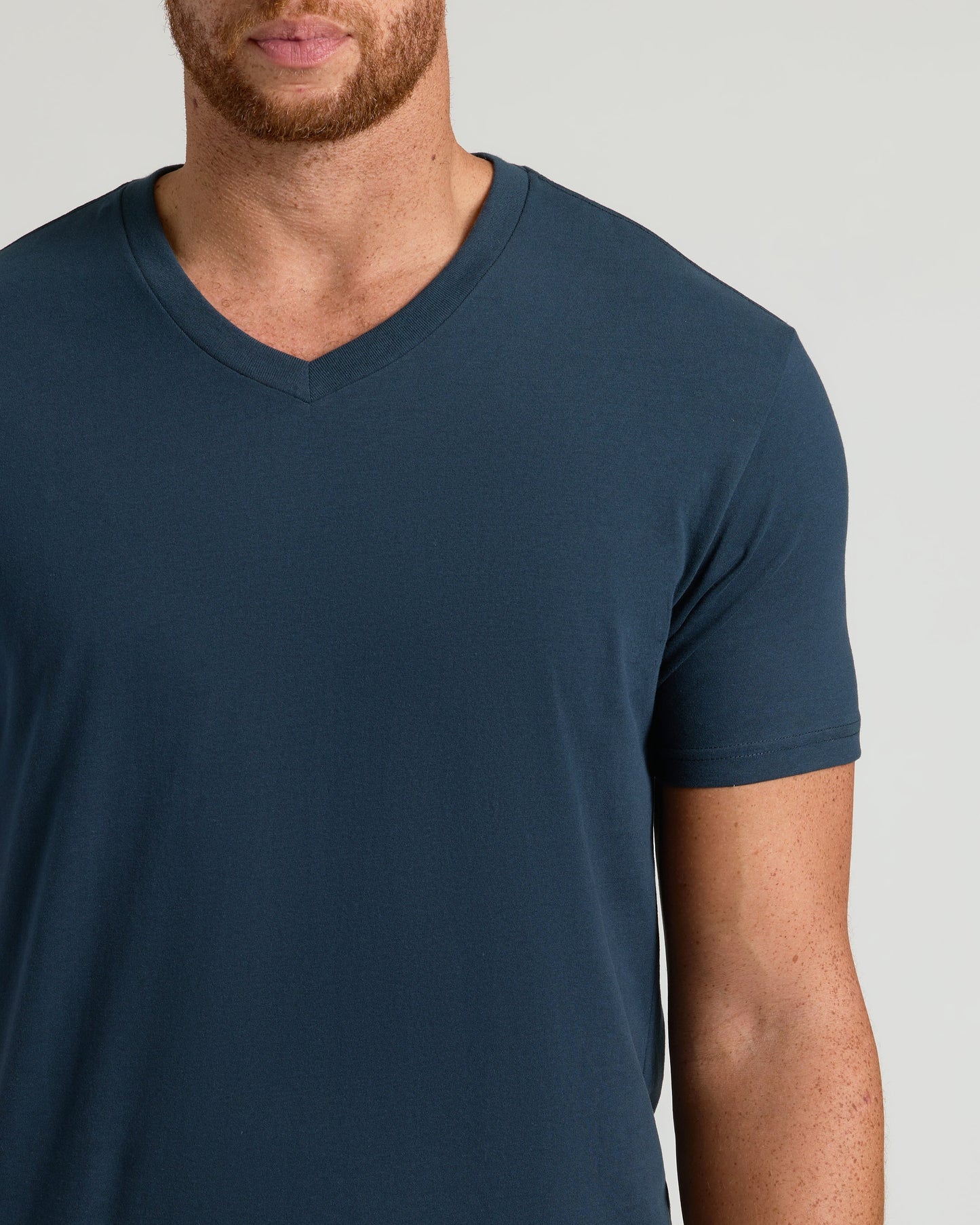 Navy Tall Short Sleeve V-Neck