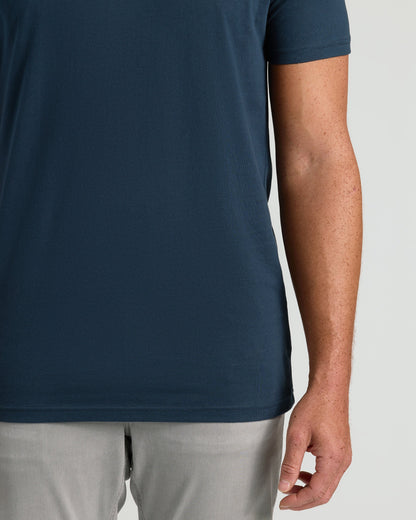 Navy Tall Short Sleeve V-Neck