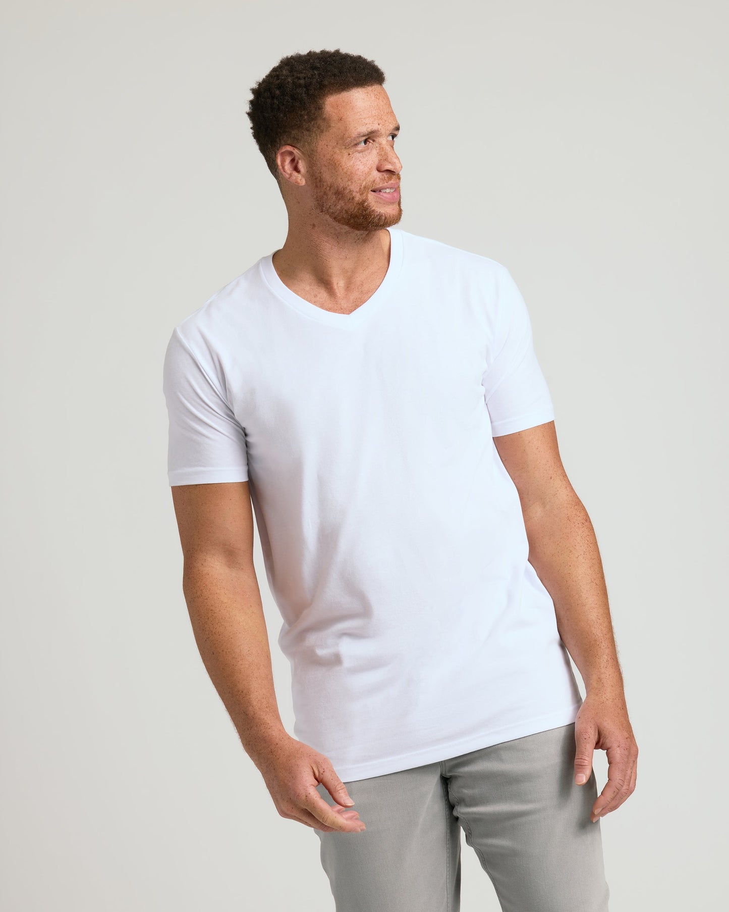 White Classic Tall V-Neck 10-Pack