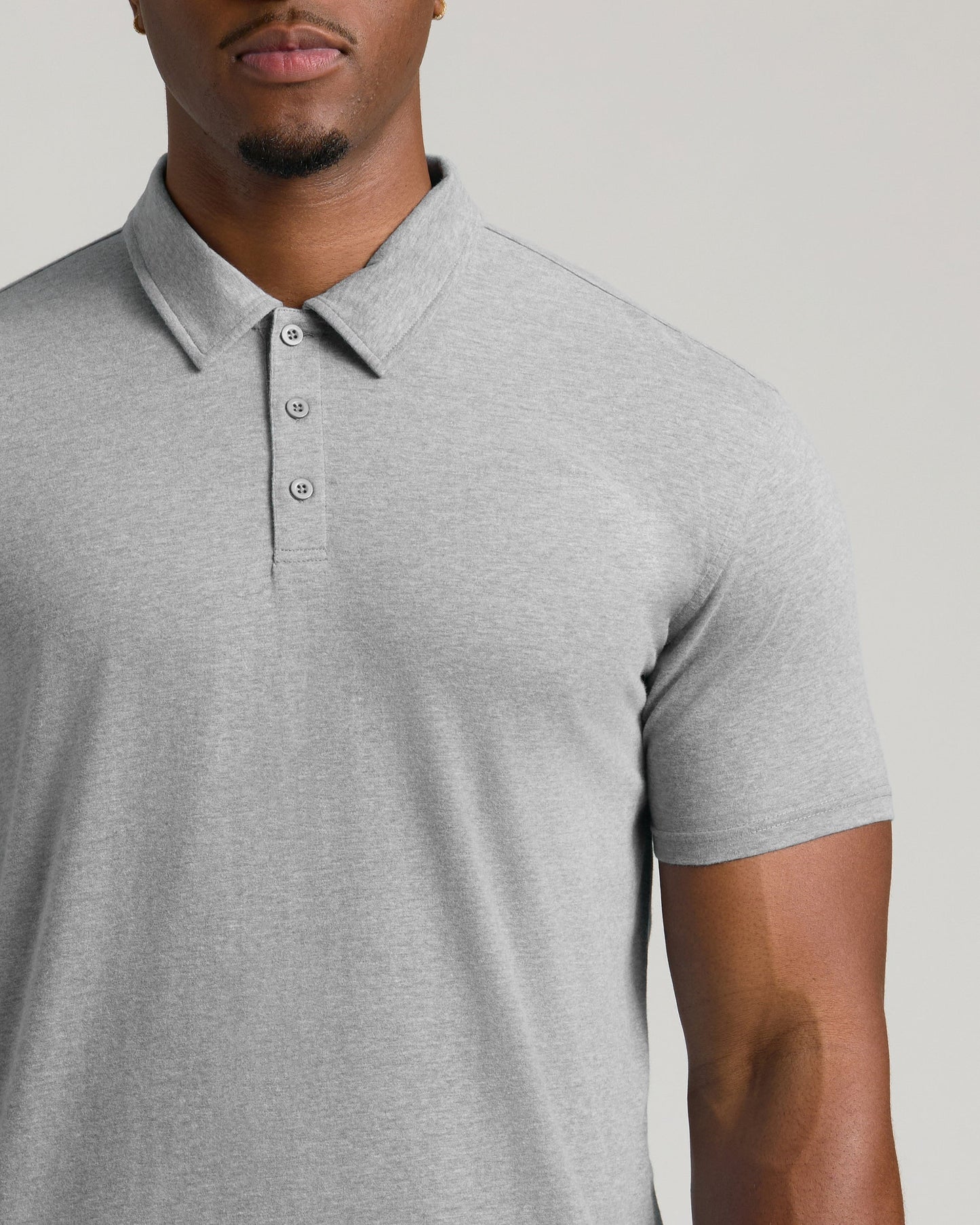 Heather Gray Short Sleeve Tall Polo