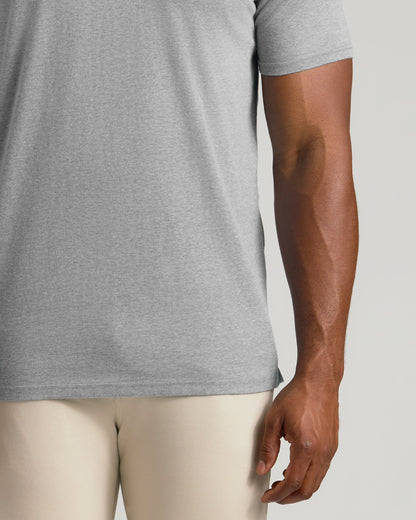 Heather Gray Short Sleeve Tall Polo