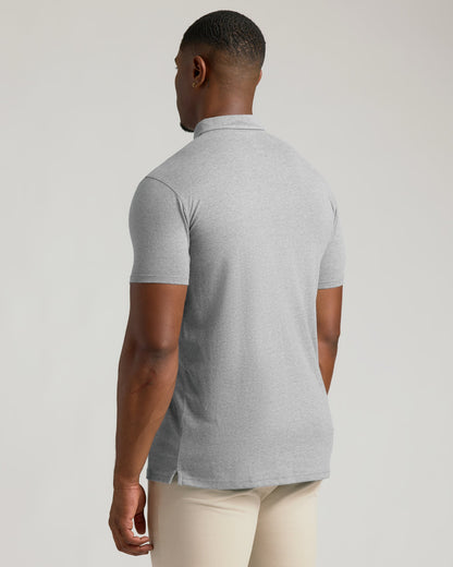 Heather Gray Short Sleeve Tall Polo