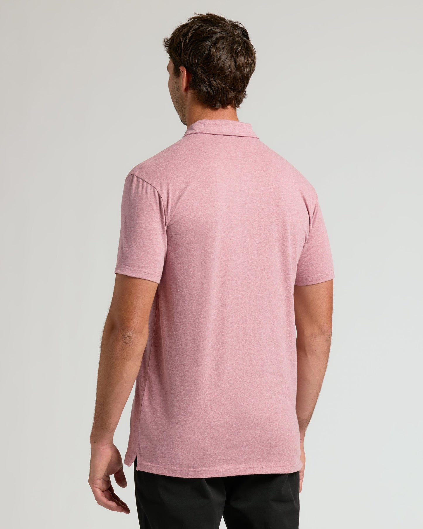 Light Heather Boysenberry Short Sleeve Tall Polo
