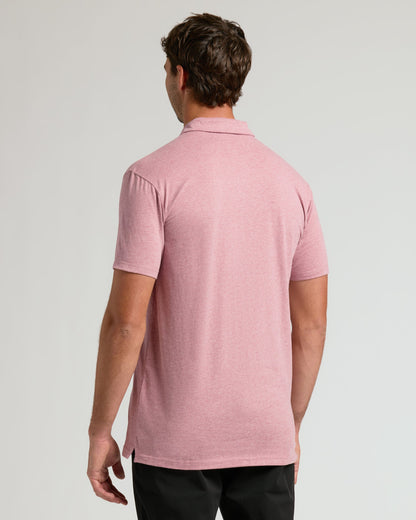 Light Heather Boysenberry Short Sleeve Tall Polo
