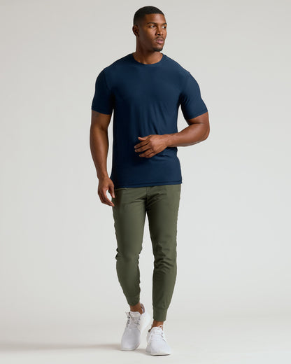 Navy Tall Active Crew Neck 2.0