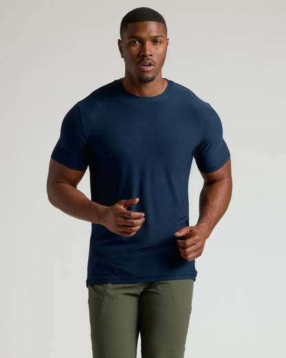 Navy Tall Active Crew Neck 2.0