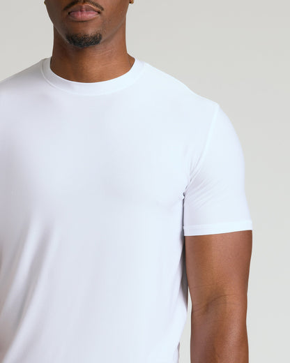 White Tall Active Crew Neck 2.0