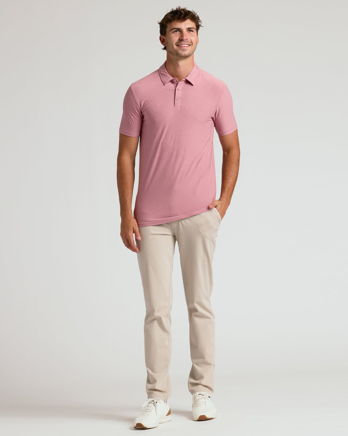 Quartz Rose Short Sleeve Tall Active Polo
