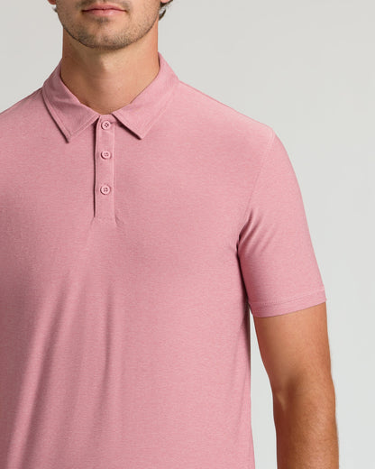 Quartz Rose Short Sleeve Tall Active Polo