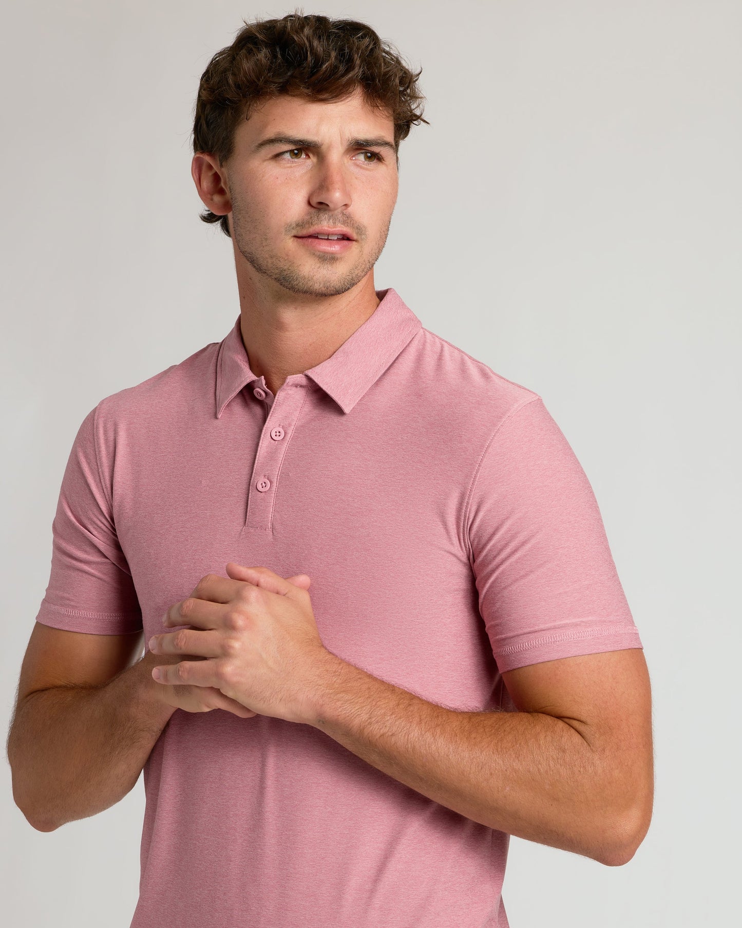 Quartz Rose Short Sleeve Tall Active Polo