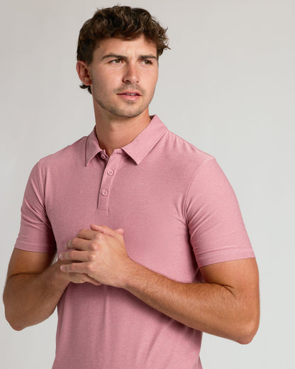 Quartz Rose Short Sleeve Tall Active Polo