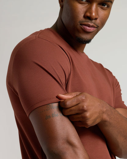 Chestnut Tall Premium Pima Crew Neck