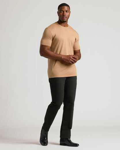 Tahini Tall Premium Pima Crew Neck