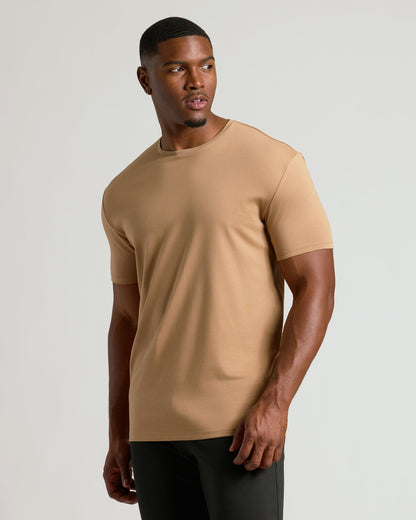 Tahini Tall Premium Pima Crew Neck