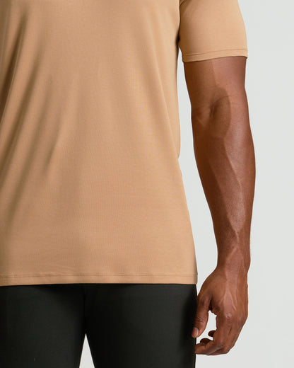 Tahini Tall Premium Pima Crew Neck