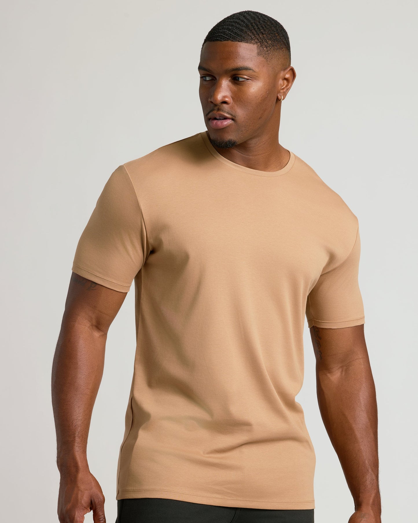 Tahini Tall Premium Pima Crew Neck