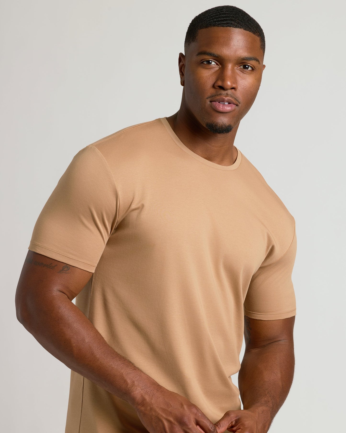 Tahini Tall Premium Pima Crew Neck