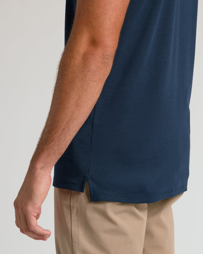 Navy Tall Premium Pima Polo
