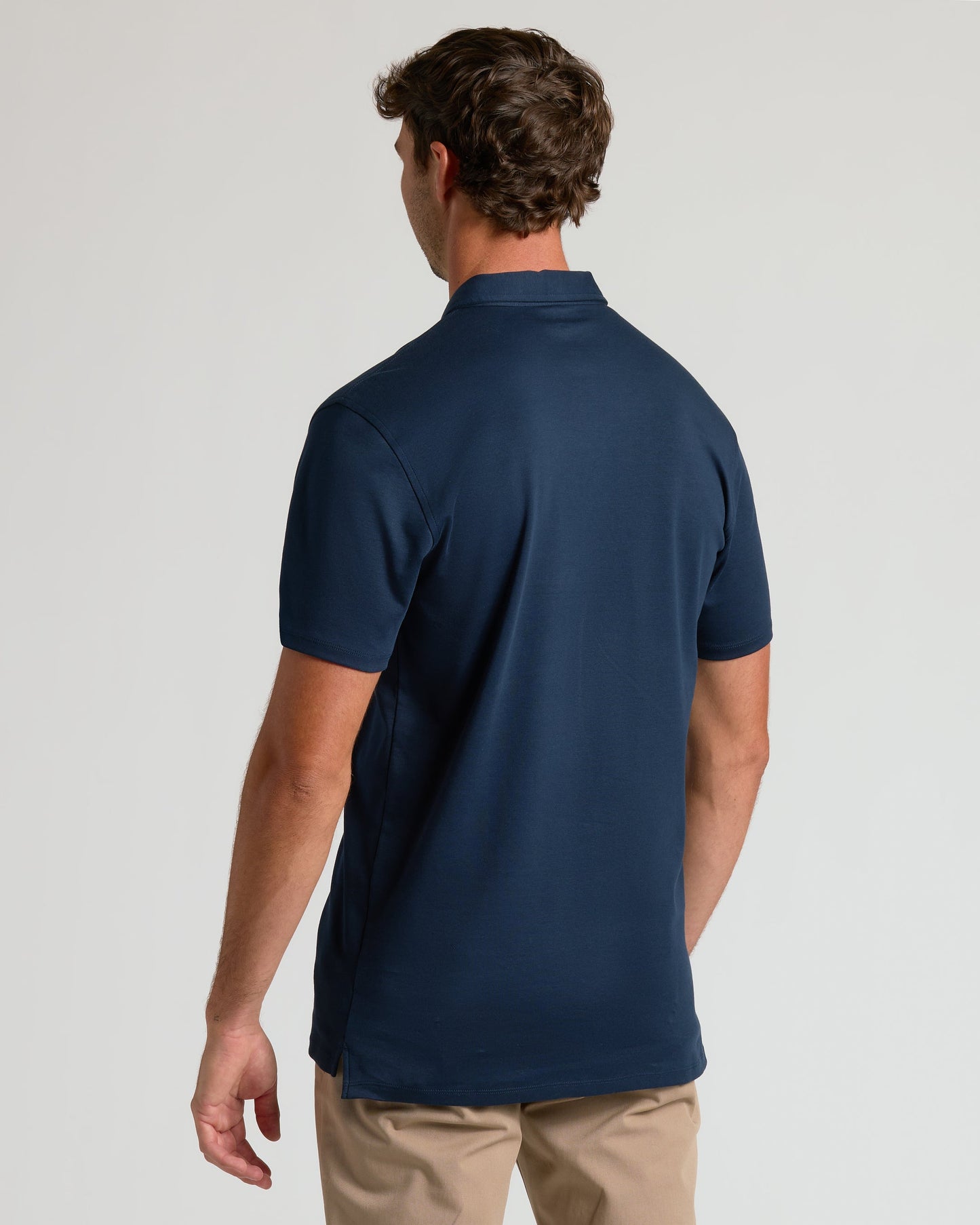 Navy Tall Premium Pima Polo