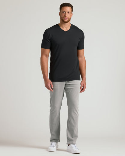 Black Tall Premium Pima V-Neck