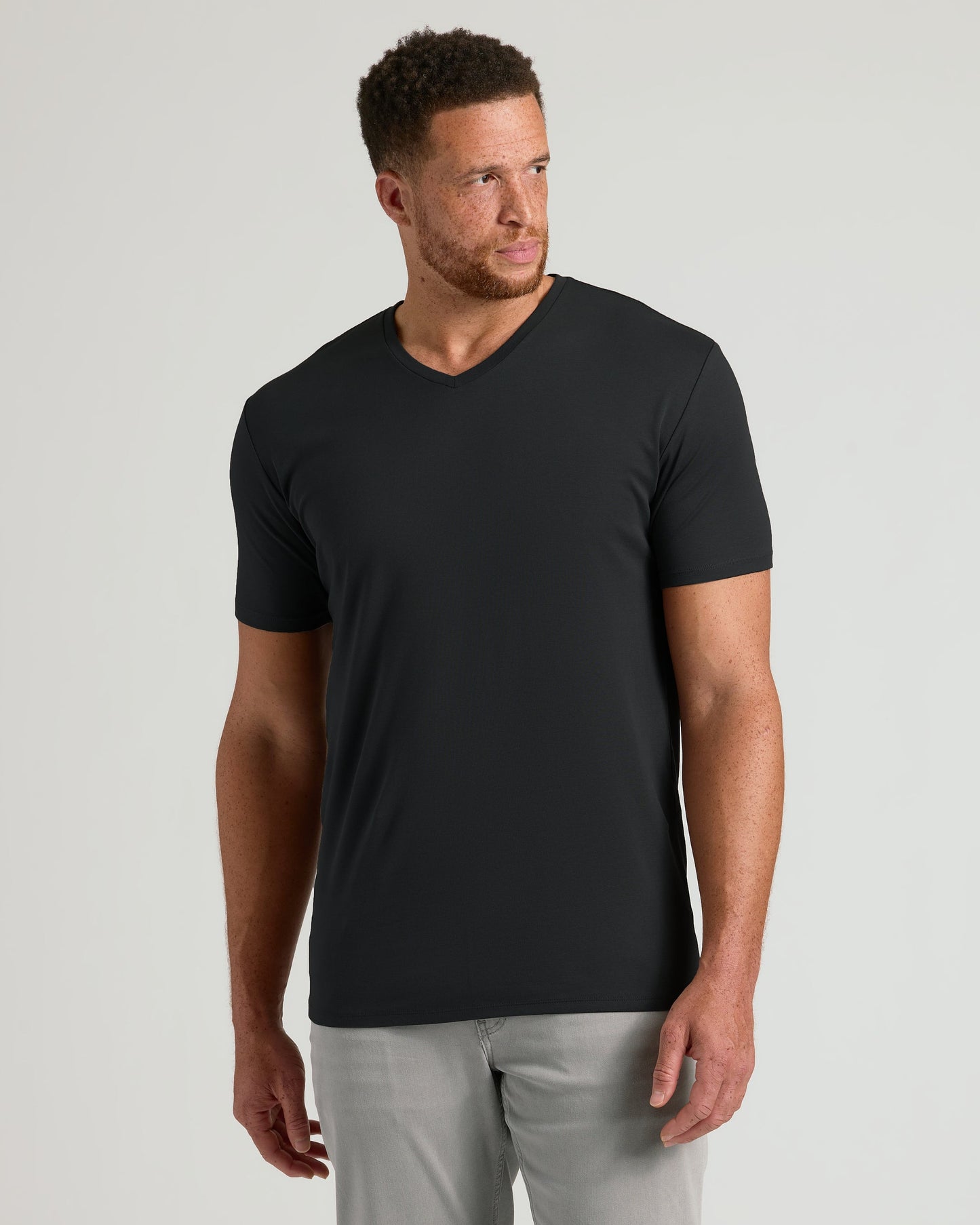 Black Tall Premium Pima V-Neck 2-Pack