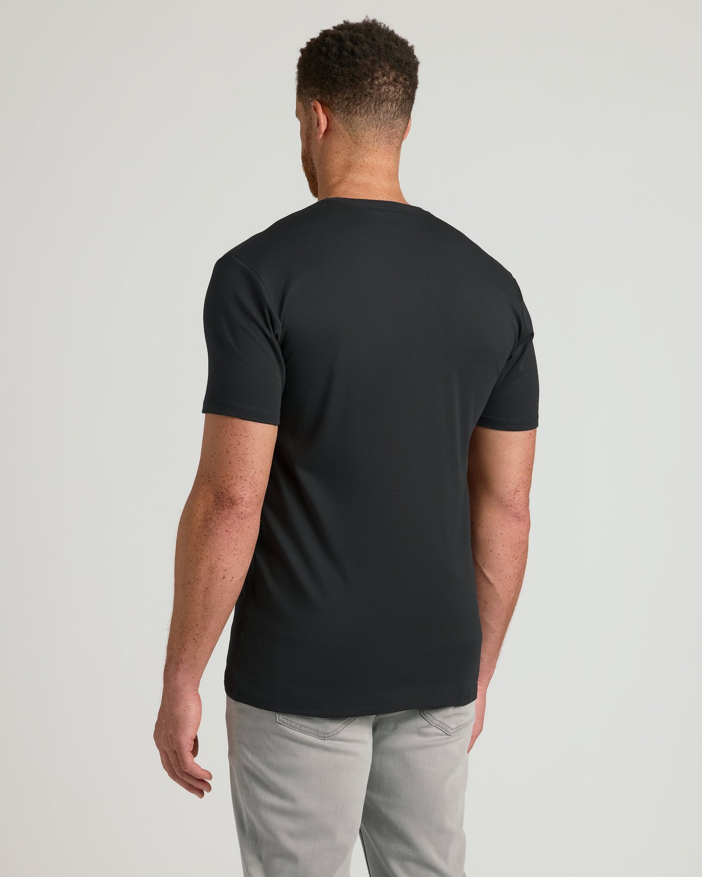 Black Tall Premium Pima V-Neck 4-Pack