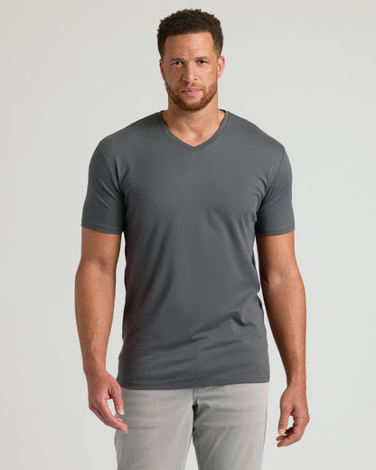 Carbon & Tempest Tall Premium Pima V-Neck 2-Pack