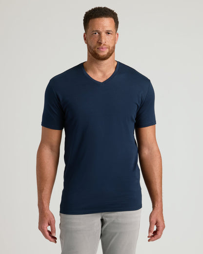 The Standard Tall Premium Pima V-Neck 4-Pack