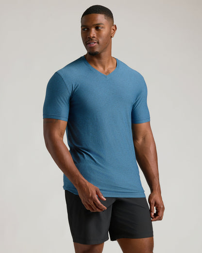 Dark Heather Bluebird Tall Active V-Neck