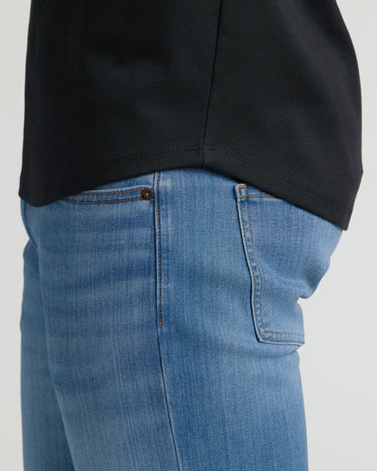 Black Tall Premium Pima Crew Curved Hem