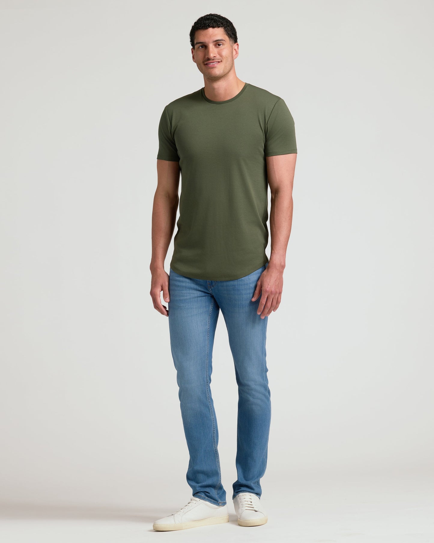 Grove Tall Premium Pima Crew Curved Hem