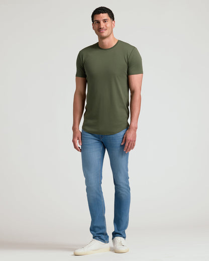 Grove Tall Premium Pima Crew Curved Hem