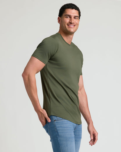 Grove Tall Premium Pima Crew Curved Hem