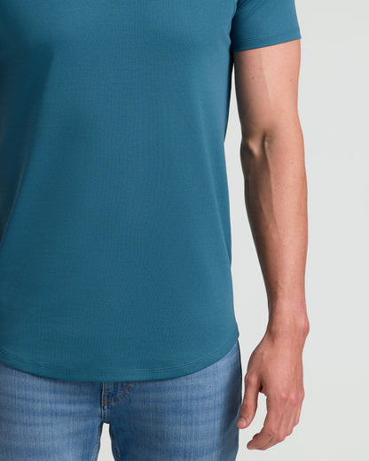 Lagoon Tall Premium Pima Crew Curved Hem