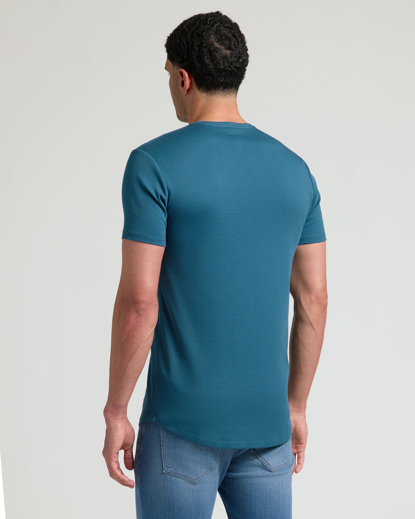 Lagoon Tall Premium Pima Crew Curved Hem