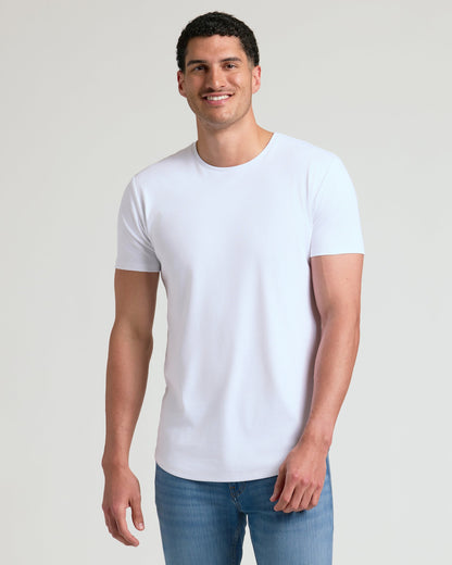 Core Tall Premium Pima Crew Curved Hem 4-Pack