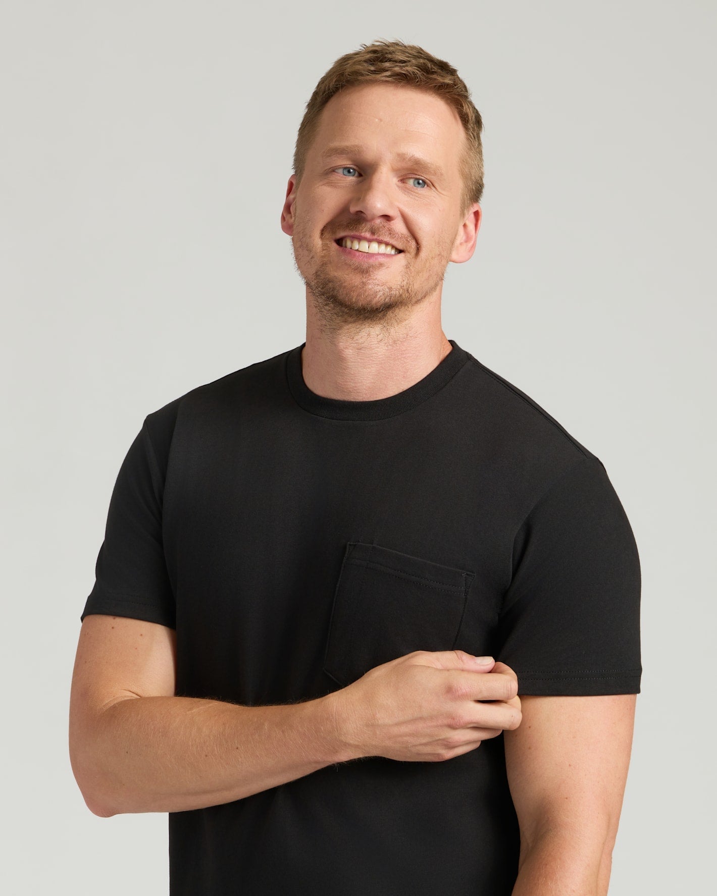 All Black Tall Heavyweight Pocket Crew Neck 3-Pack