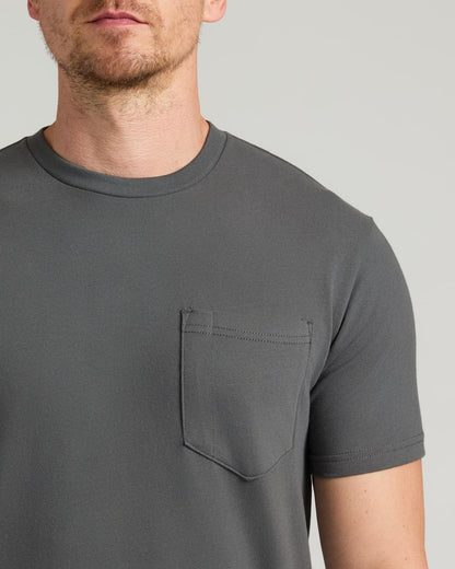 Carbon Tall Heavyweight Pocket Crew