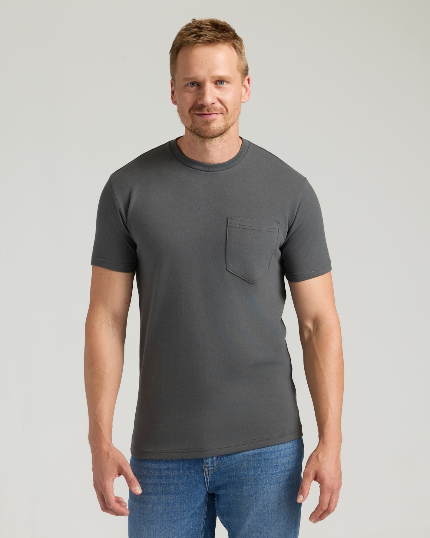 Carbon Tall Heavyweight Pocket Crew