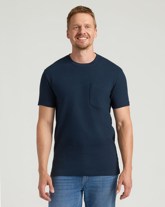 Navy Tall Heavyweight Pocket Crew