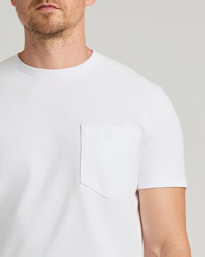 All White Tall Heavyweight Pocket Crew Neck 3-Pack