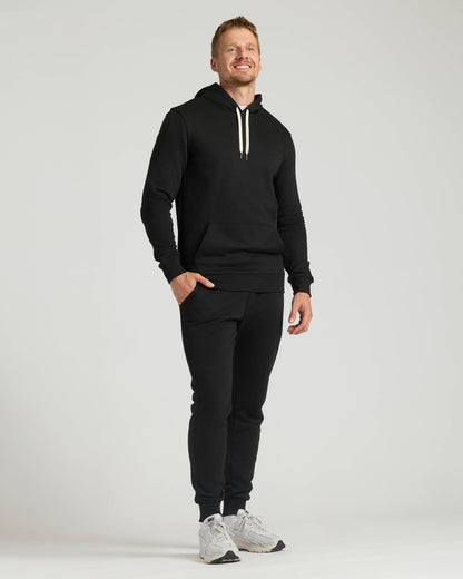 Black Tall Fleece Pullover Hoodie & Joggers 2-Pack