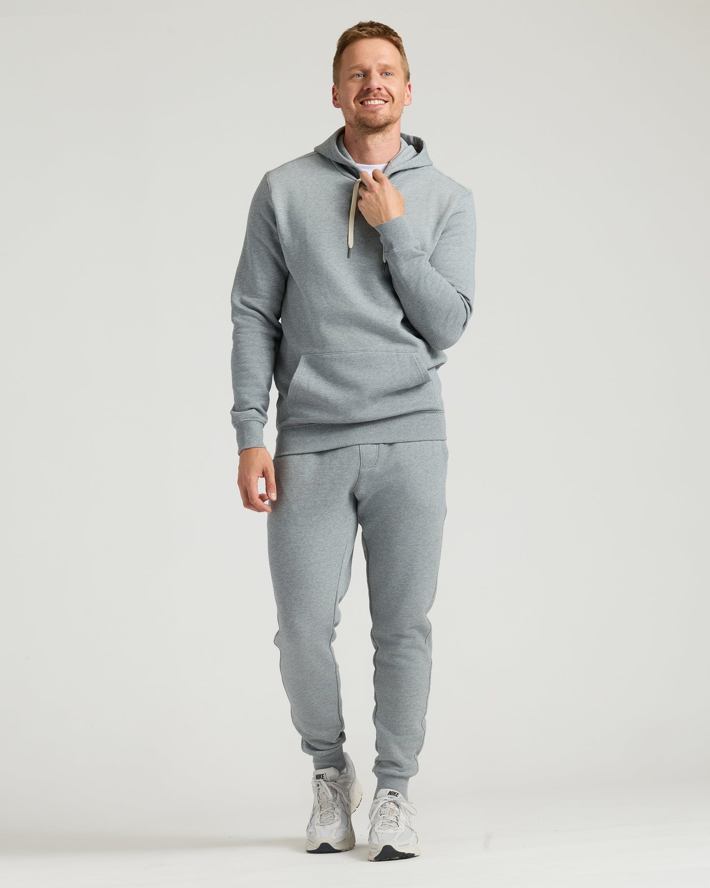 Medium Heather Gray Tall Fleece Pullover Hoodie & Joggers 2-Pack