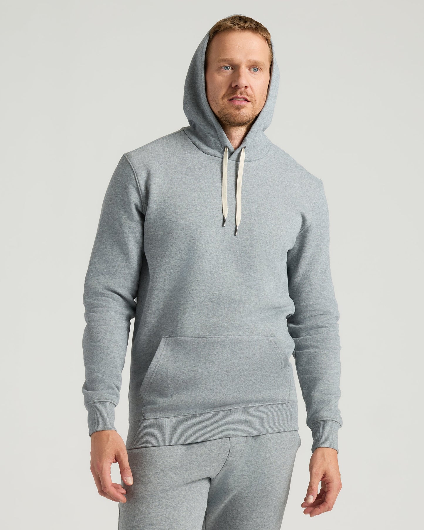 Medium Heather Gray Tall Fleece Pullover Hoodie & Joggers 2-Pack