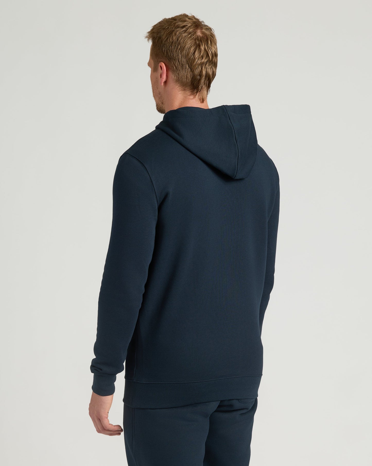 Navy Tall Fleece French Terry Pullover Hoodie