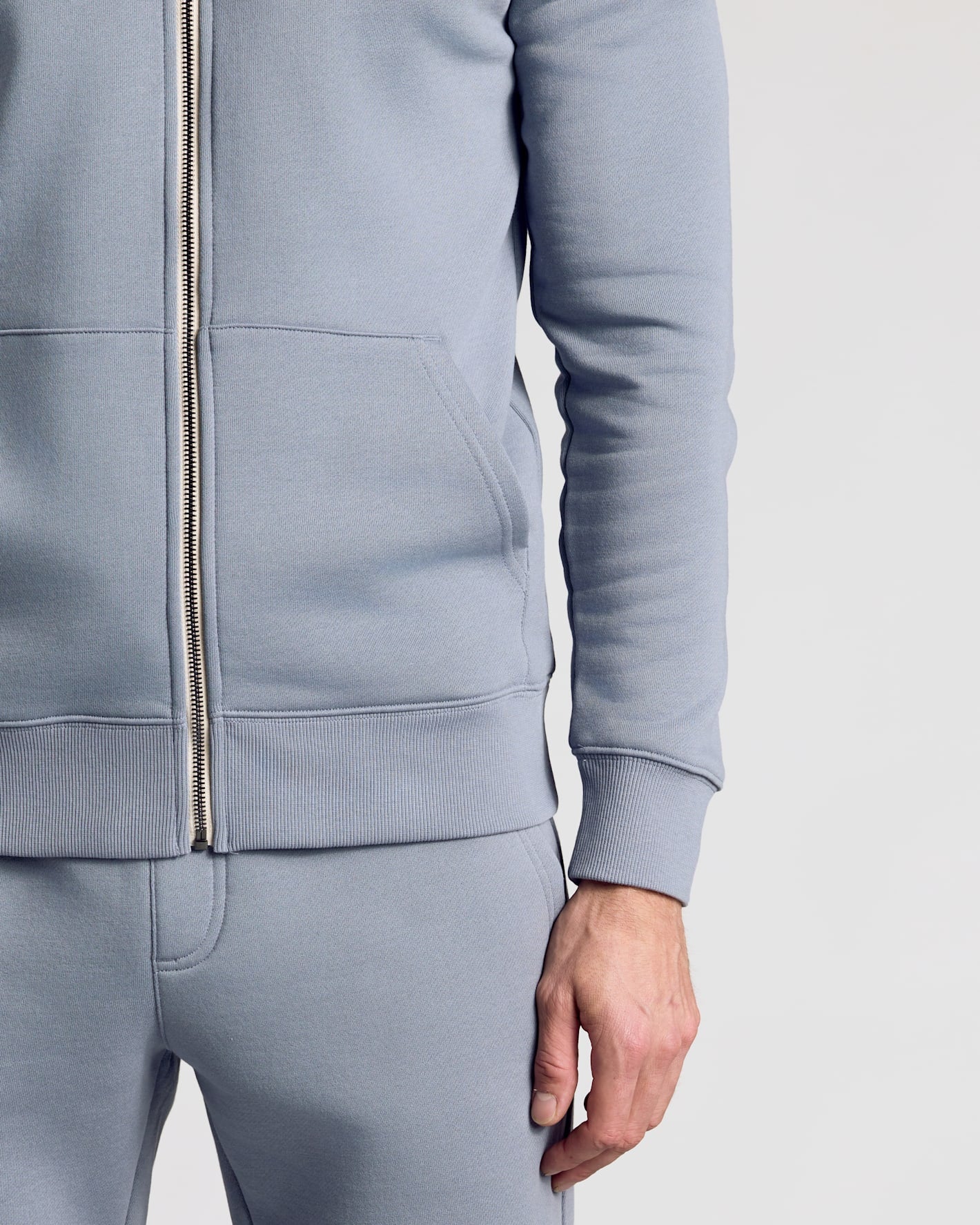 Dusty Blue Full Zip Fleece Hoodie & Jogger 2-Pack