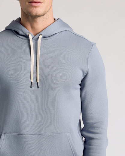 Dusty Blue Fleece French Terry Pullover Hoodie