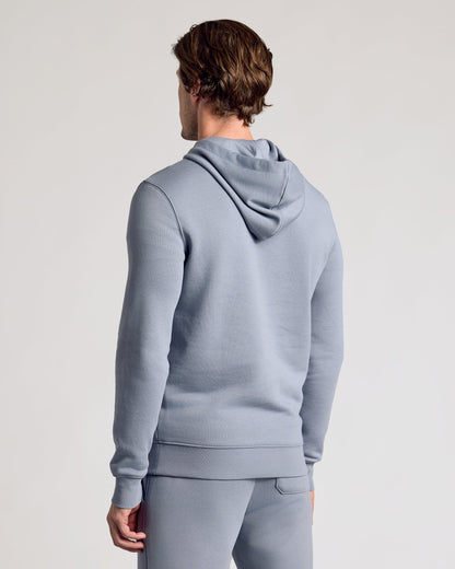 Dusty Blue Fleece French Terry Pullover Hoodie